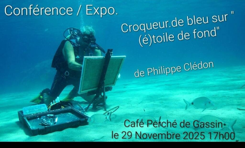 Conférence au Café Perché – Croqueur de bleu sur (é)toile de fond