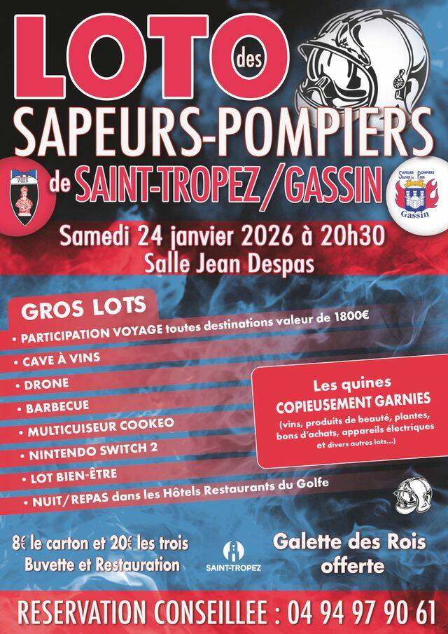 Loto des pompiers de Saint-Tropez – Gassin