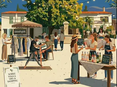 Soirée yoga, shopping et dégustation au Domaine du Val de Gilly