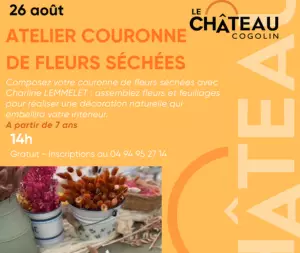 Atelier couronne de fleurs séchées