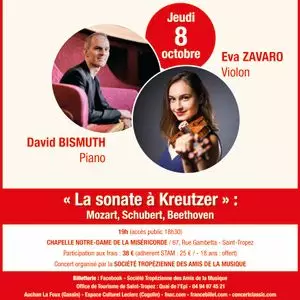 Concert – Festival d&rsquo;automne – Eva ZAVARO (violon) & David BISMUTH (piano)