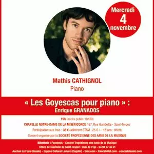 Concert – Festival d&rsquo;automne : Les Goyescas pour piano