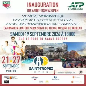 Exhibition de Tennis et tirage au sort tournoi – Saint-Tropez Open ATP 125