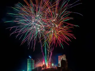 Feu d&rsquo;artifice de Noël à Grimaud